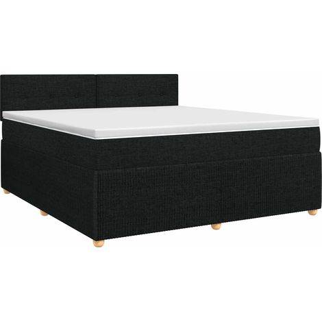 Maison Exclusive - Boxspringbett mit Matratze Schwarz 180 x 200 c (1/5)
