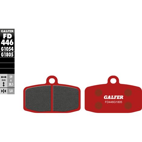 PLAQUES DE FREIN SEMI-MÉTALLIQUES GALFER KH612 POUR SÉANCES DE FREIN