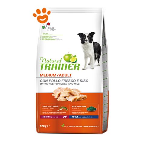 Trainer Natural Dog Adult Medium Pollo  - Trainer Natural Dog Adult Medium Pollo - Sacco Da 12 Kg