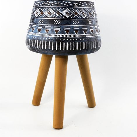 44cm x 26cm Aztec Blue Composite Large Planter (1/4)