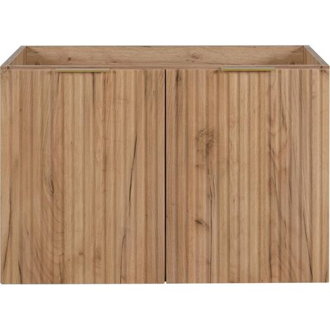 Mobile da bagno, Rovere Craft + maniglia dorata, 80 x 57 x 46 cm (1/5)