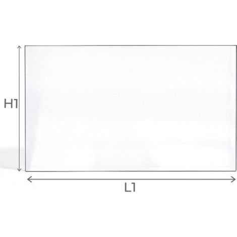 Vitre Villager PUFFIN MK4 / HERON 5 - Verre Rectangle pour poêle à bois - 225 x 194 mm (L1 x H1) - 4 mm (1/4)