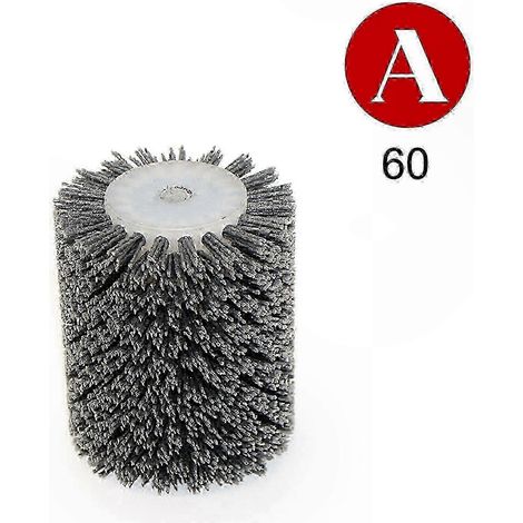 Roues à brosses en nylon, adaptées au polissage du bois, à l'élimination de la rouille et au meulage, compatibles avec les ponceuses 9741, grain 60. (1/4)