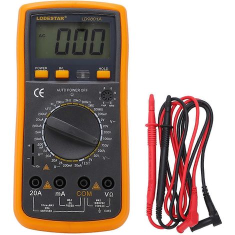 Digitales Handmultimeter mit LCD-Display, Überlastschutzfunktion und Hintergrundbeleuchtung (AC/DC-Multimeter)