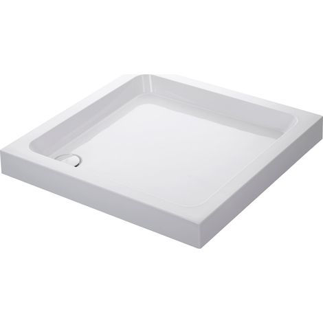 Mira Flight Shower Tray Square Deep Profile Stone Resin Waste 900 x 900mm