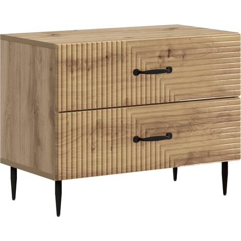 vidaXL  Bedside Cabinet  Artisan Oak 62 x 34.5 x 47.5 cm Engineered Wood