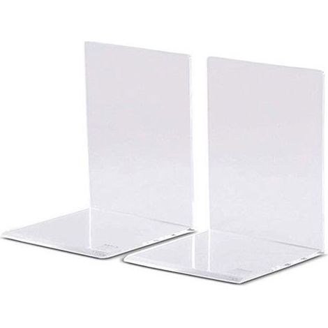 Serre-livres en acrylique - MAUL - 100 x 100 x 130 mm - bords biseautés - lot de 2