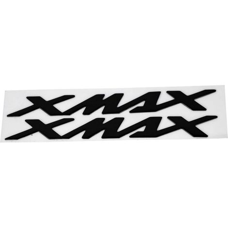 Pegatinas 3D para motocicleta – Par de emblemas decorativos negros compatibles con XMAX 125 / 250 / 400