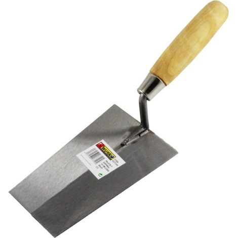 WURKO paleta albañil 844 de 140mm m/madera , Paleta 844/00 Tamaño: 140 mm Mango de madera Altura del mango 6 cm Punta cuadrada Mango sin barnizar. (1/3)