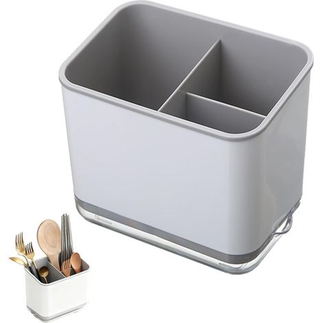 Egouttoir à Couverts, Range Éponges, Fourchette Cuillère Organisateur Rack, Porte Ustensiles Organiseurs, pour Ranger Divers (1/5)