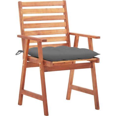 Maison Exclusive - Garten-Essstühle 2 Stk. mit Kissen Massivholz
