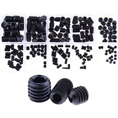 200 Stück M3, M4, M5, M6, M8, Druckknopf, Sechskantkopf, Rohrschrauben, Schrauben, Nudeln, Sortimentsset
