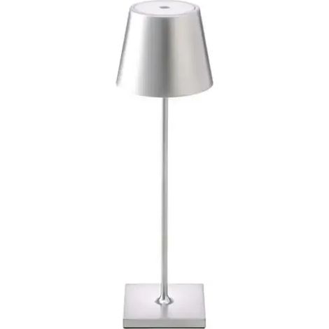 Lampe de bureau LED (argentée), lampe de table portable (1/4)
