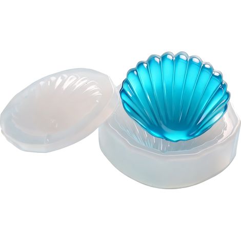 Moule en silicone en forme de coquillage pour la fabrication de fondant, de gâteaux, de savons et autres décorations (50-591) (1/5)