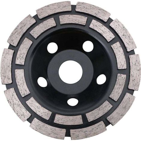 125 x 22,2 mm Doppelreihige Diamantschleifscheibe für Beton, Universal-Diamantschleifscheibe zum Schleifen von Beton, Stein, Granit, Estrich, Mauerwerk, universell einsetzbar
