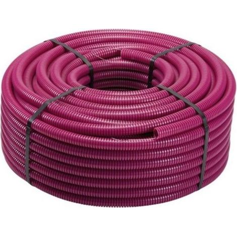 Tubo corrugato isolante lilla Ø32 mm con tirafilo rotolo da 25 metri pvc autoestinguente tubifor 25-tf01032lt025