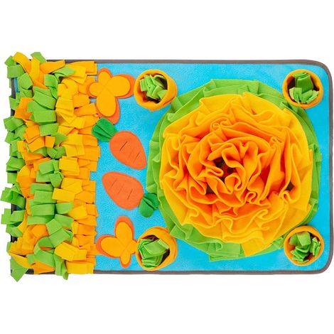 Tapis à renifler pliable et interactif, 80x50cm, pour le travail du nez, avec 2 carottes, pour animaux de compagnie (1/5)
