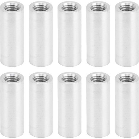 Lot de 10 entretoises rondes filetées en alliage d'aluminium pour quadricoptère à monter soi-même, modèle M4x0,7 mm x 16 mm