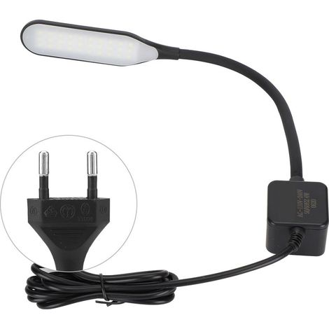 Nähmaschinenlampe mit 30 LEDs, magnetische Schreibtischlampe, Magnetfuß, 110–240 V (schwarzer EU-Stecker) (1/5)