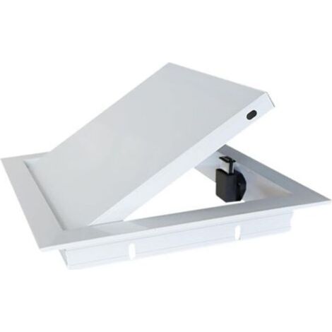 Trappe d\'accès en aluminium, ouverture par pression/déclenchement - pour l\'accès aux canalisations et conduits techniques dans les murs et les plafonds, 100 mm x 100 mm (1/5)