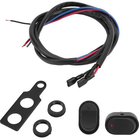 Interrupteur à bascule 12V 30A 3P SPST avec voyant LED rouge étanche pour voiture camion bateau moto (1/5)