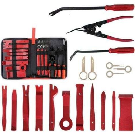 19Pcs Outils Demontage Garniture Auto Universel Car Trim Removal Tools Kit Outils de Suppression pour Voiture Porte Panneau Tableau de Bord