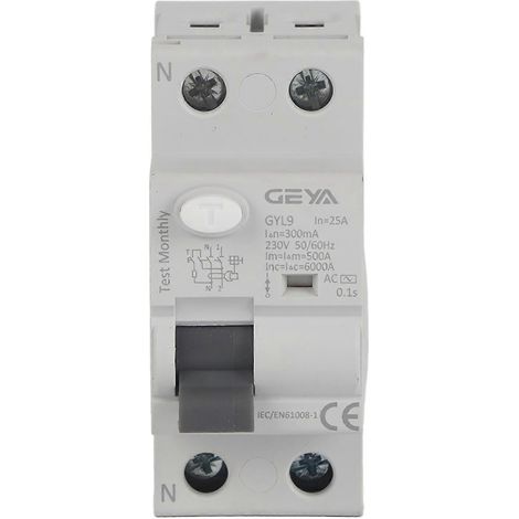 GYL9 Leitungsschutzschalter 2P 230V 50/60Hz IP20 Fehlerstromschutzschalter
