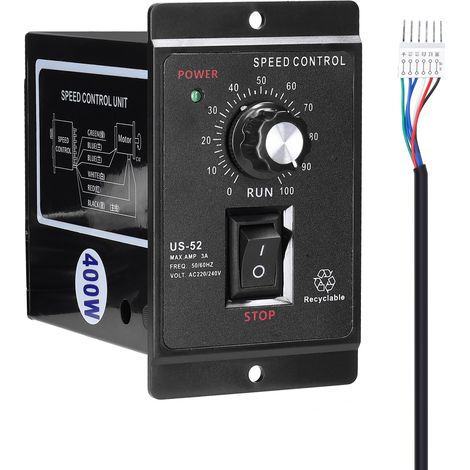 Régulateur électronique de vitesse en continu pour moteur asynchrone monophasé à courant alternatif (1/5)