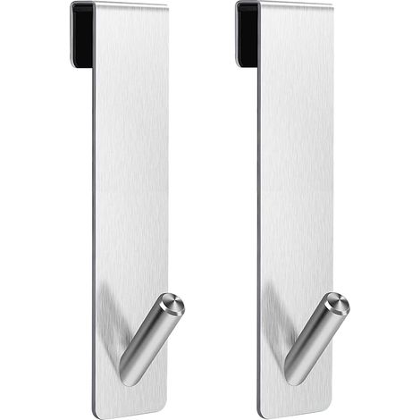 Pack Shower Hooks, No Drilling Towel Hooks, Frameless Glass Shower Door Hooks, Suitable for 6-12mm Thickness (Silver) (1/5)