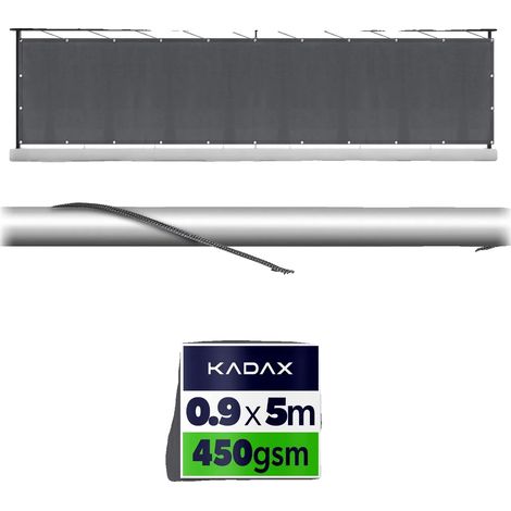 Cubierta para balcón, material PVC, dimensiones 90 x 500 cm, apta para múltiples usos, ofrece protección contra la intemperie, certificado CE. (1/5)