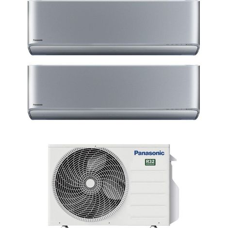 Panasonic – Climatiseur réversible Dual Split 9000+9000 BTU – R-32 Wi-Fi intégré – Efficacité A+++ – Technologie Inverter – Super silencieux - CU-2Z41TBE