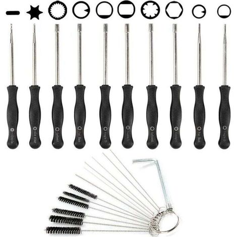 Outil De Réglage Carburateur Aiguille Nettoyage Brosse Pour Moteur 2 Temps Tondeuse (1/4)