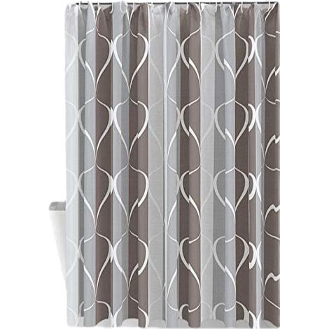 Rideau De Douche - Polyester Anti-moisissure - Hydrofuge Lavable - Pour Baignoire - 180 X 180 Cm - 12 Anneaux (1/5)