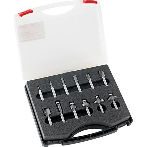 Guhdo HW Handoberfräser-Satz 12teilig 750012081 Werkzeug Oberfräse Fräse (1/2)