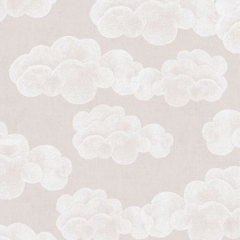Children wallpaper wall Profhome 771433 non-woven wallpaper smooth with clouds matt beige cream 5,33 m2 (1/5)