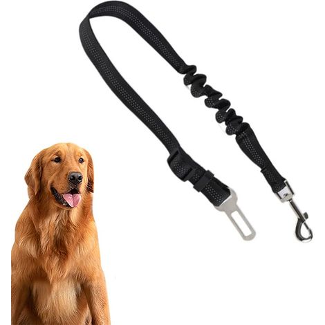 Filiyano-Ceinture de sécurité auto réglable, harnais universel en nylon avec mousqueton, convient à toutes les races de chiens et chats, noir. (1/5)