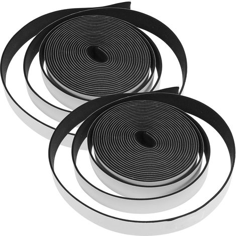 Ruban D'étanchéité Adhésif Anti-bruit en Eva Noir, 2 Rouleaux Autocollants pour Isolation Phonique, pour Portes, Fenêtres et Usage Domestique (1/5)