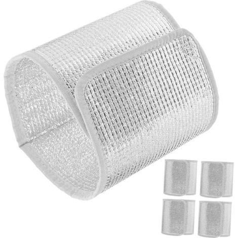 Insulated Plant Pots for Outdoor Plants - Winter - Pack of 5 Self-Adhesive Aluminum Foil Covers - Double Thermal Insulation - Frost Protection for Potted Plants (1/5)
