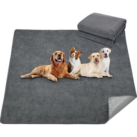 PICK FOR LIFE Tapis Chiot Lavable Imperméable Antidérapant Gris 153x122cm (1/5)