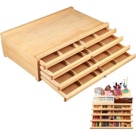Aufbewahrungsbox aus Holz – multifunktional – 1 Stück – Kiefernholz – 40 x 25,5 x 11,5 cm