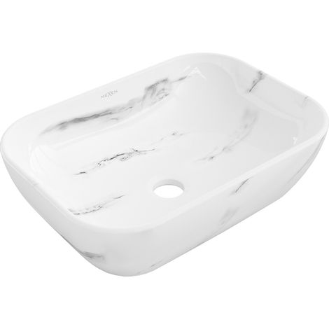 Lavabo à poser Mexen Rita 45 x 32 cm, pierre blanche - 21084582 (1/3)
