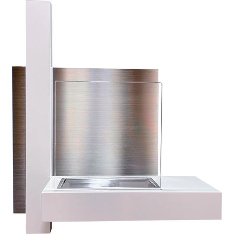 Vienna - Ethanol Wandkamin 65x23xH75 cm, weiß (1/5)