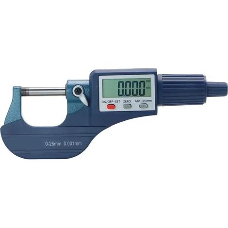 Jauge à Pied numérique, micromètre extérieur électronique 0,001 mm 0-25 mm avec micromètre numérique à écran LCD Extra Large(0-25mm) (1/5)