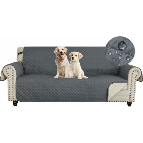 Housse Canapé 3 Places, Impermeable Housse de Canapé avec Accoudoirs, Protege Canape Chat Chiens Griffures Antidérapante (1/4)