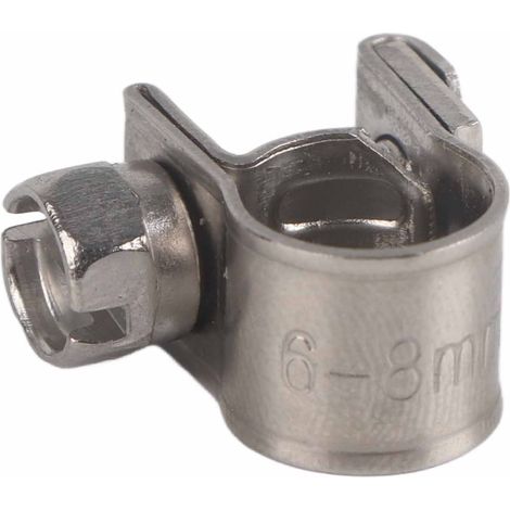 10 pièces colliers de serrage pour tuyaux carburant en acier inoxydable, tailles 6mm à 20mm