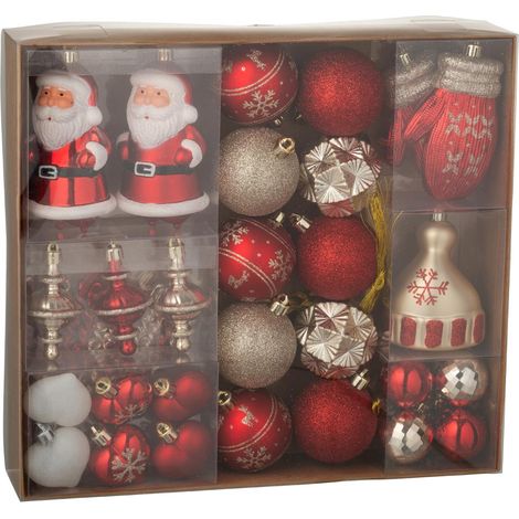 Lot de 45 Boules de Noël "Night" 30cm Rouge & Doré