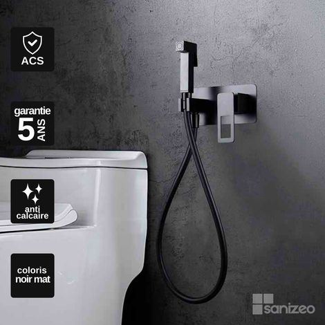 Kit Douchette hygiénique à encastrer pour WC ou bidet noir mat – Design moderne et Économie d'eau - SUECIA IMEX (1/5)