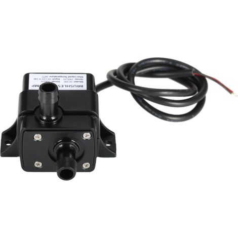 Ultraleise Mini-DC12V-Mikro-Bürstenlos-Wasser-Ölpumpe, wasserdicht, tauchfähig, für Springbrunnen, Aquarien, Umwälzung, 240 l/h, 5 W, Förderhöhe 3 m, 0–60 °C