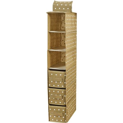 TRIEUR AVEC 3 TIROIRS EN TNT BEIGE (1/2)