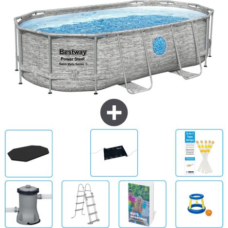 Bestway Power Steel Oval - 427x250x100 cm - 8-teilig S559 (1/4)